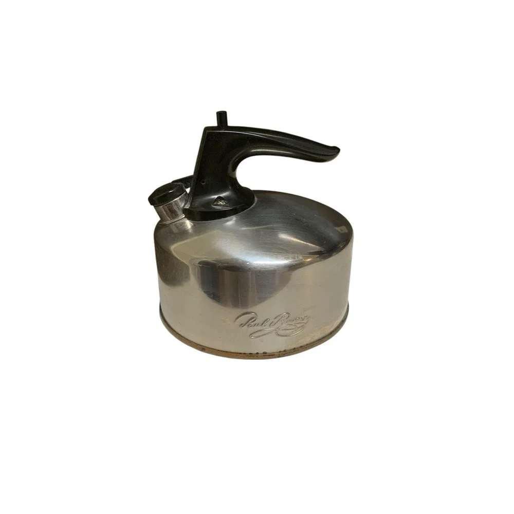 Vtg Paul Revere Ware Copper Bottom Whistling Tea Kettle 1 Quart